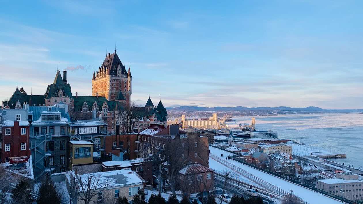 Quebec City skyline during Winter
