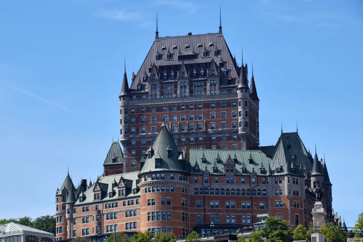 chateau frontenac in Quebec City on a sunny summer day