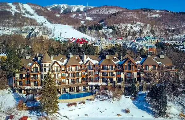 Hôtel Quintessence in Mont-Tremblant A wide shot of Hôtel Quintessence. Credit: Quebec Hotels